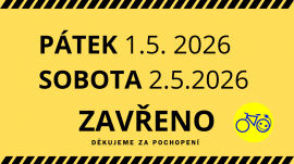 ZAVŘENO 1.5. - 2.5.2026 